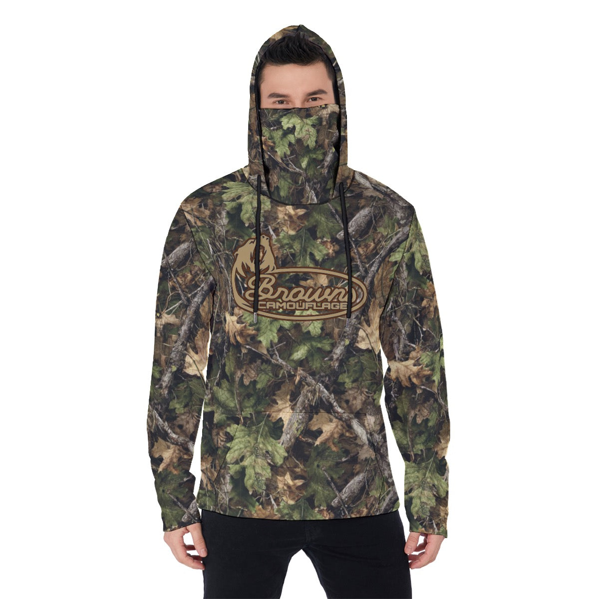 All-Over Print Men's Pullover Hoodie With Mask