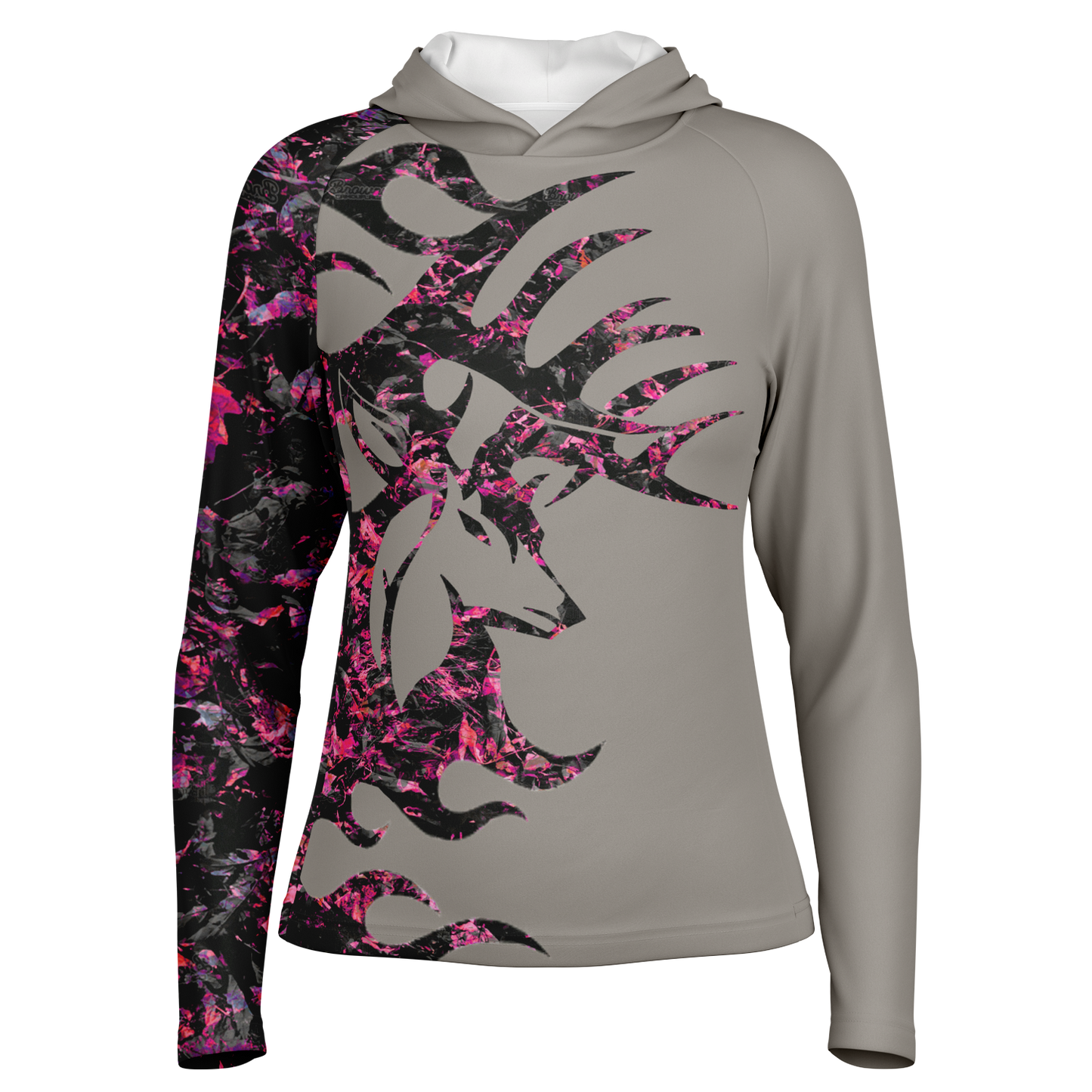 Women's Long Sleeve Hooded Performance Shirt - AOP