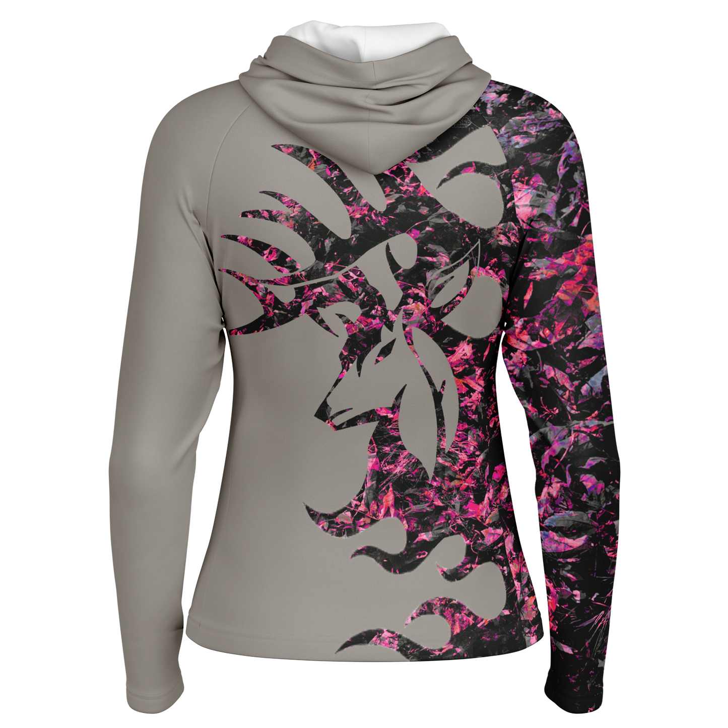 Women's Long Sleeve Hooded Performance Shirt - AOP