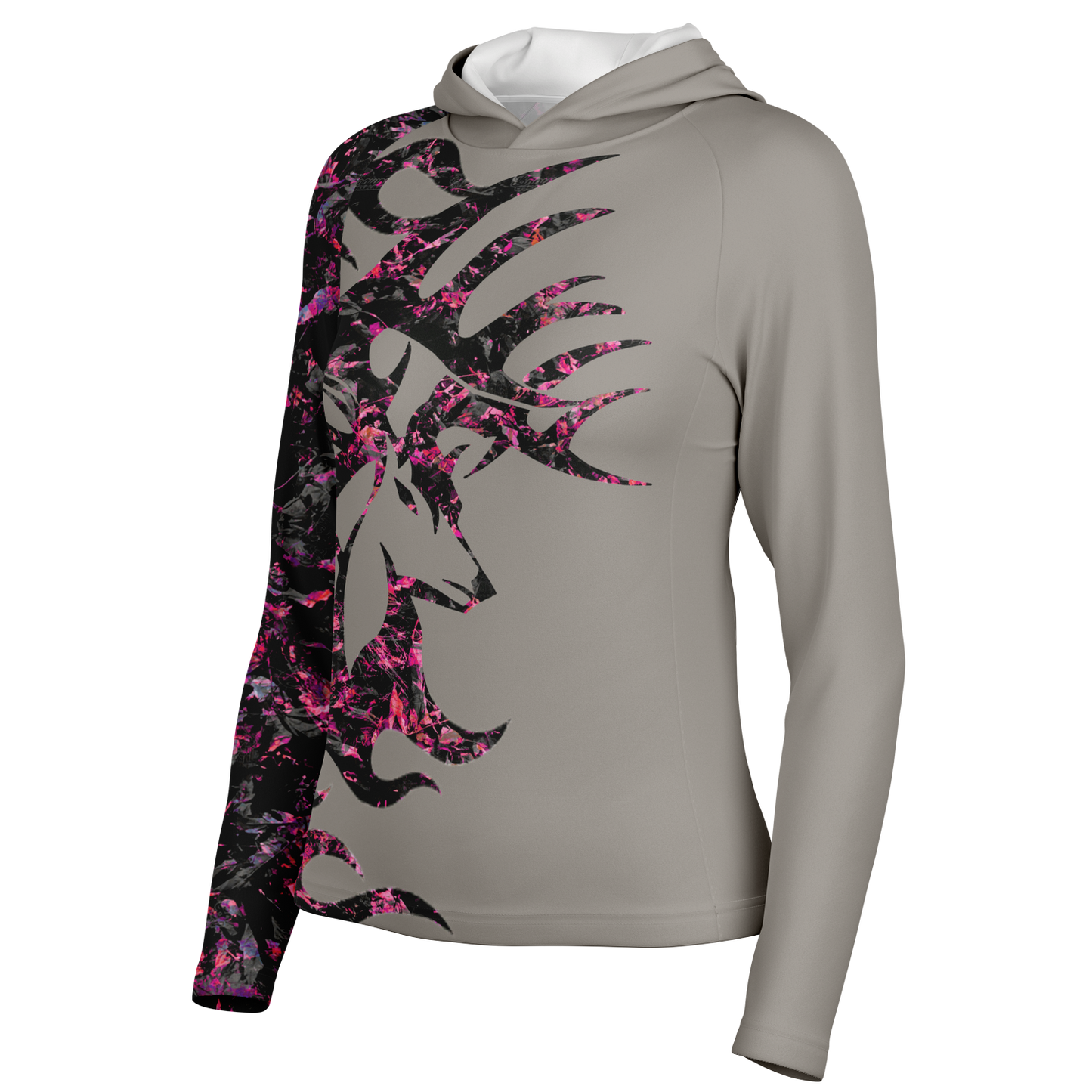 Women's Long Sleeve Hooded Performance Shirt - AOP