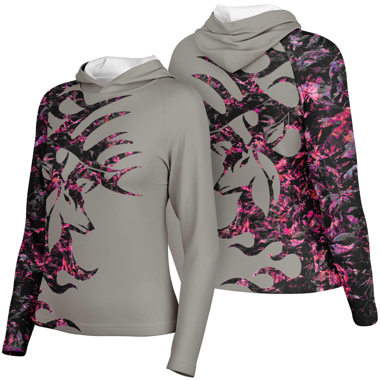 Women's Long Sleeve Hooded Performance Shirt - AOP