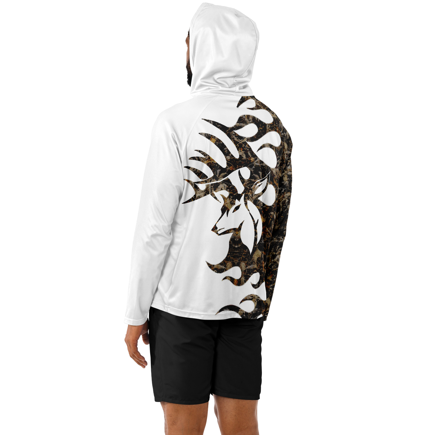 Men's Long Sleeve Hooded Performance Camo Shirt