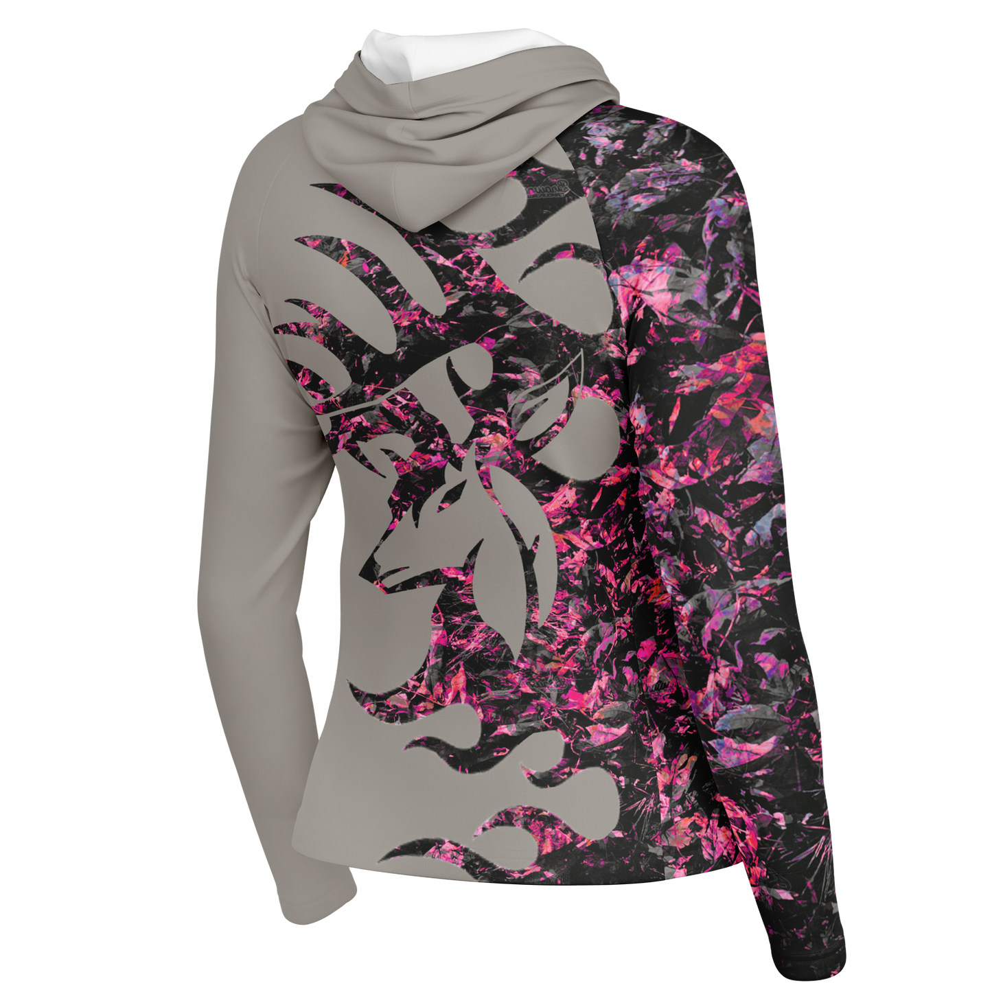 Women's Long Sleeve Hooded Performance Shirt - AOP