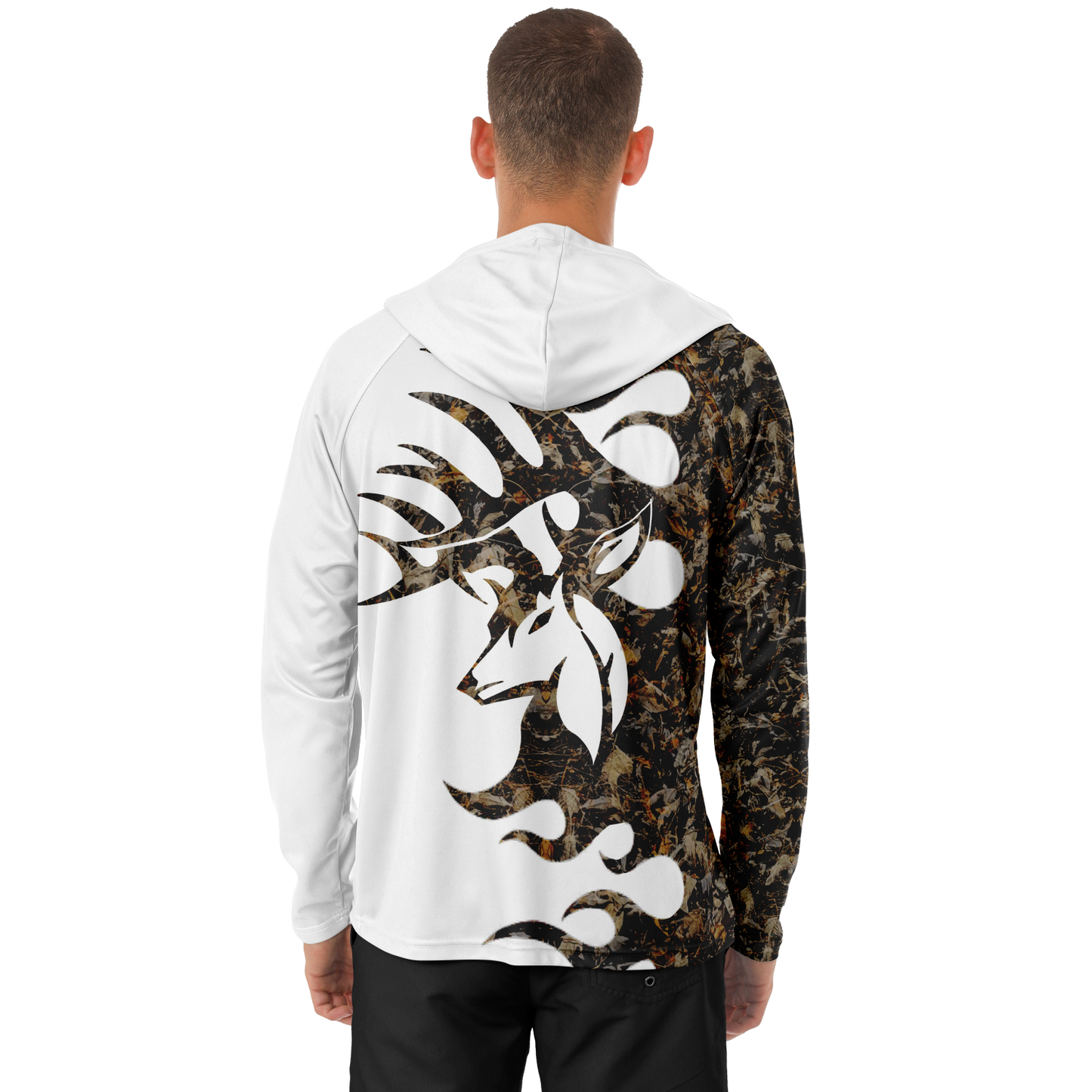 Men's Long Sleeve Hooded Performance Camo Shirt
